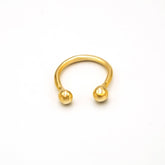 Double Ball Open Cuff Ring | Adia Ecodunia