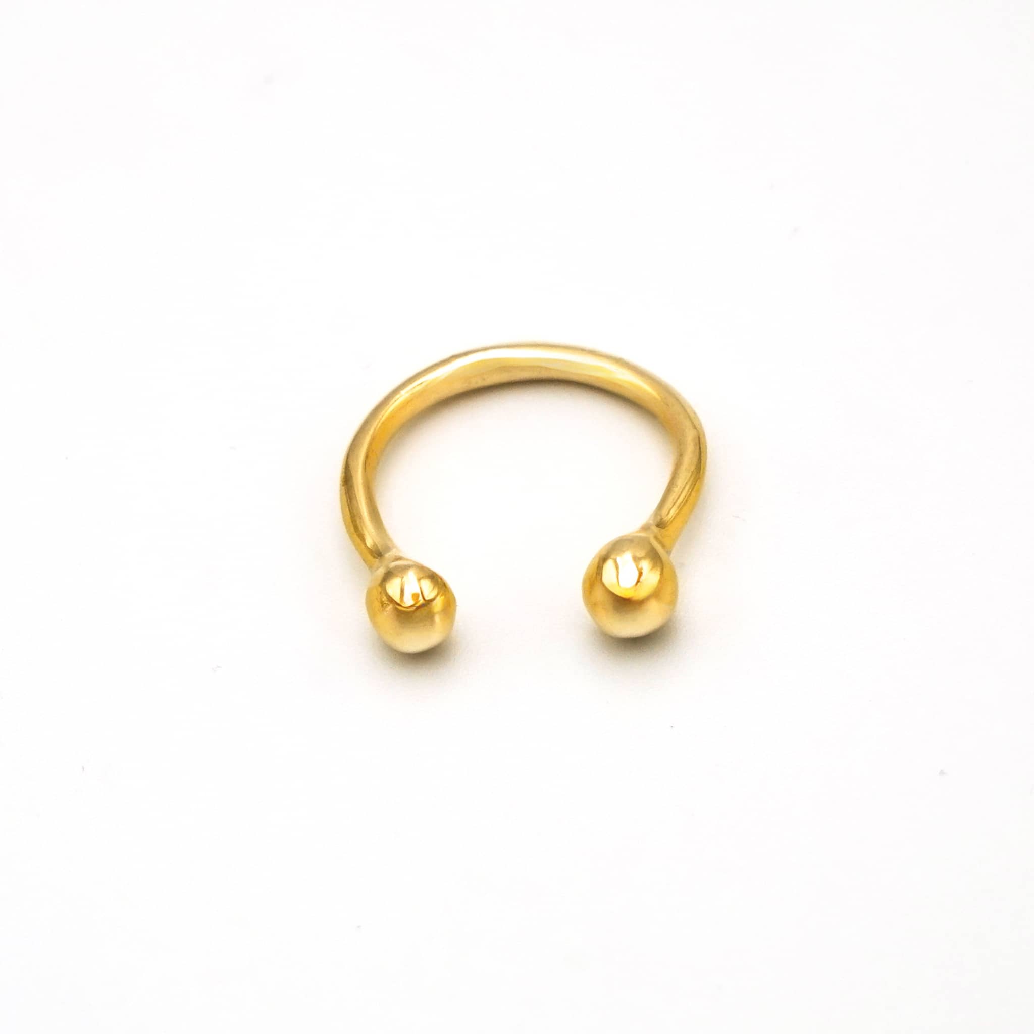 Double Ball Open Cuff Ring | Adia Ecodunia