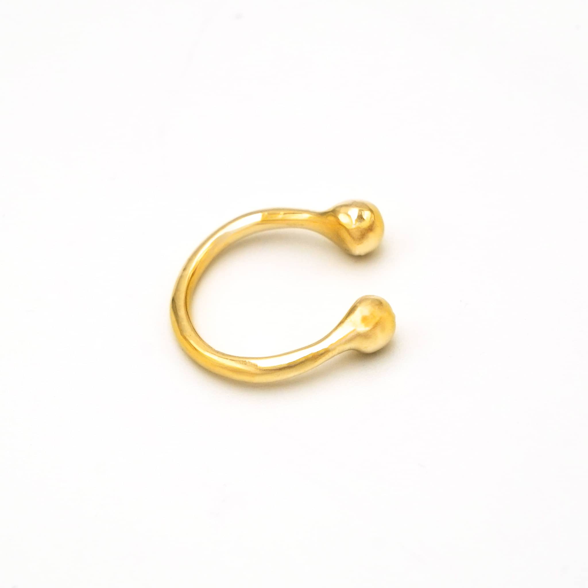 Double Ball Open Cuff Ring | Adia Ecodunia