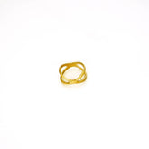 Brass Crisscross Crossover Ring | Adili Ecodunia
