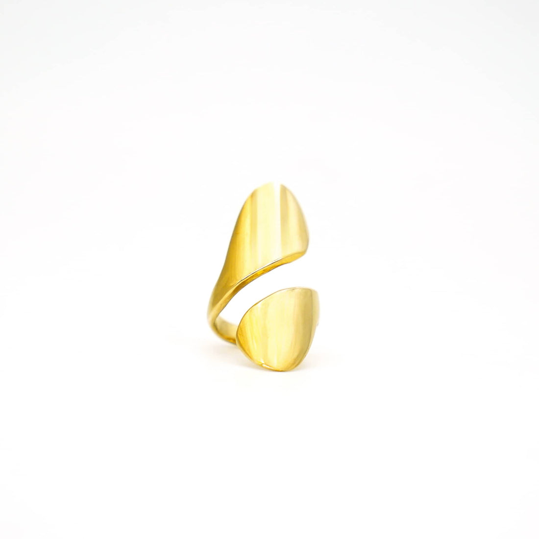 Adjustable Brass Open Wrap Ring for Women - Naji