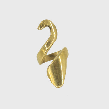 Open Wrap Initial Ring for Women - Kivuli