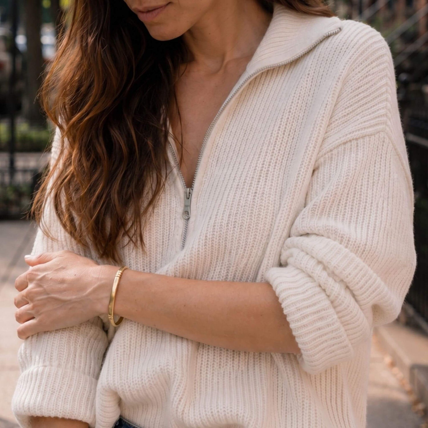 C-Shaped Brass Cuff Bracelet | Dhahabu - Ecodunia
