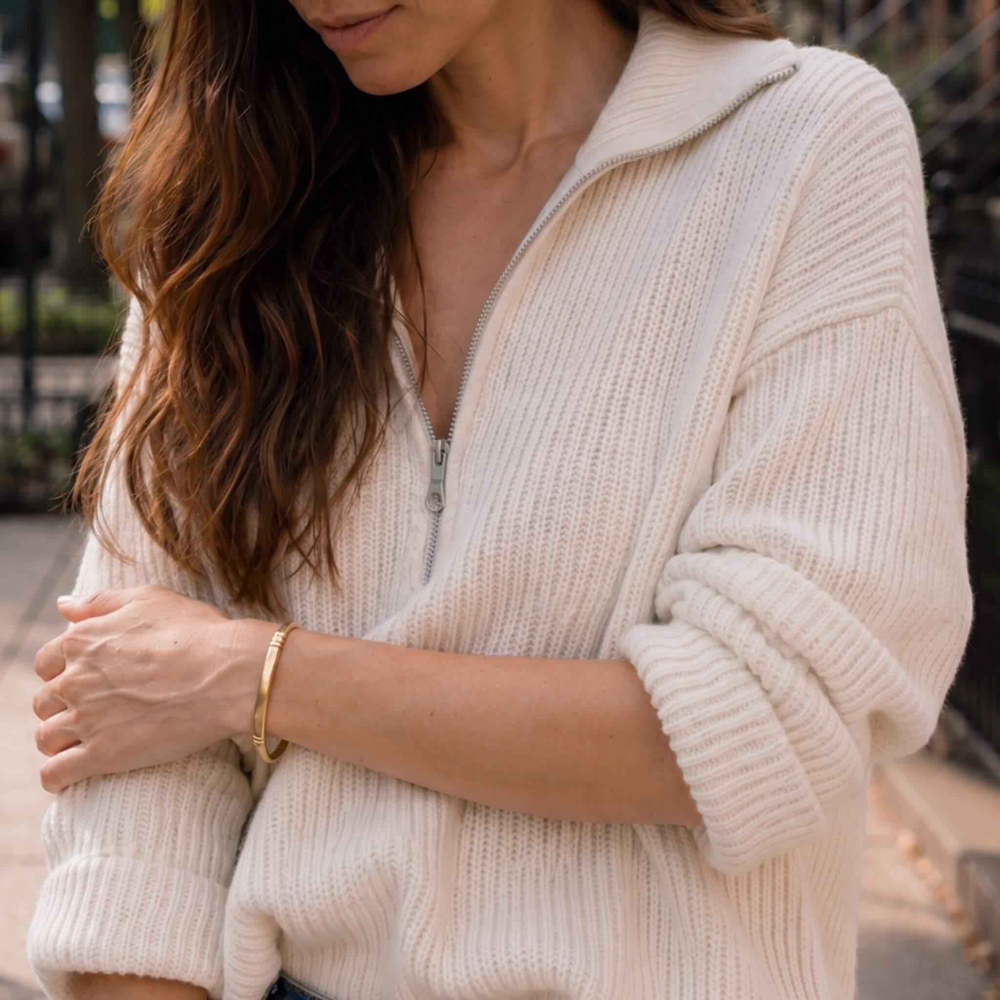 C-Shaped Brass Cuff Bracelet | Dhahabu - Ecodunia