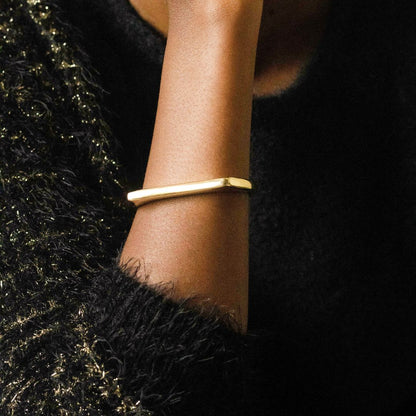 Handmade Brass Open Blade Bracelet for Women - Kesi