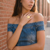 Large Disc Statement Ring | Mwanzo Ecodunia