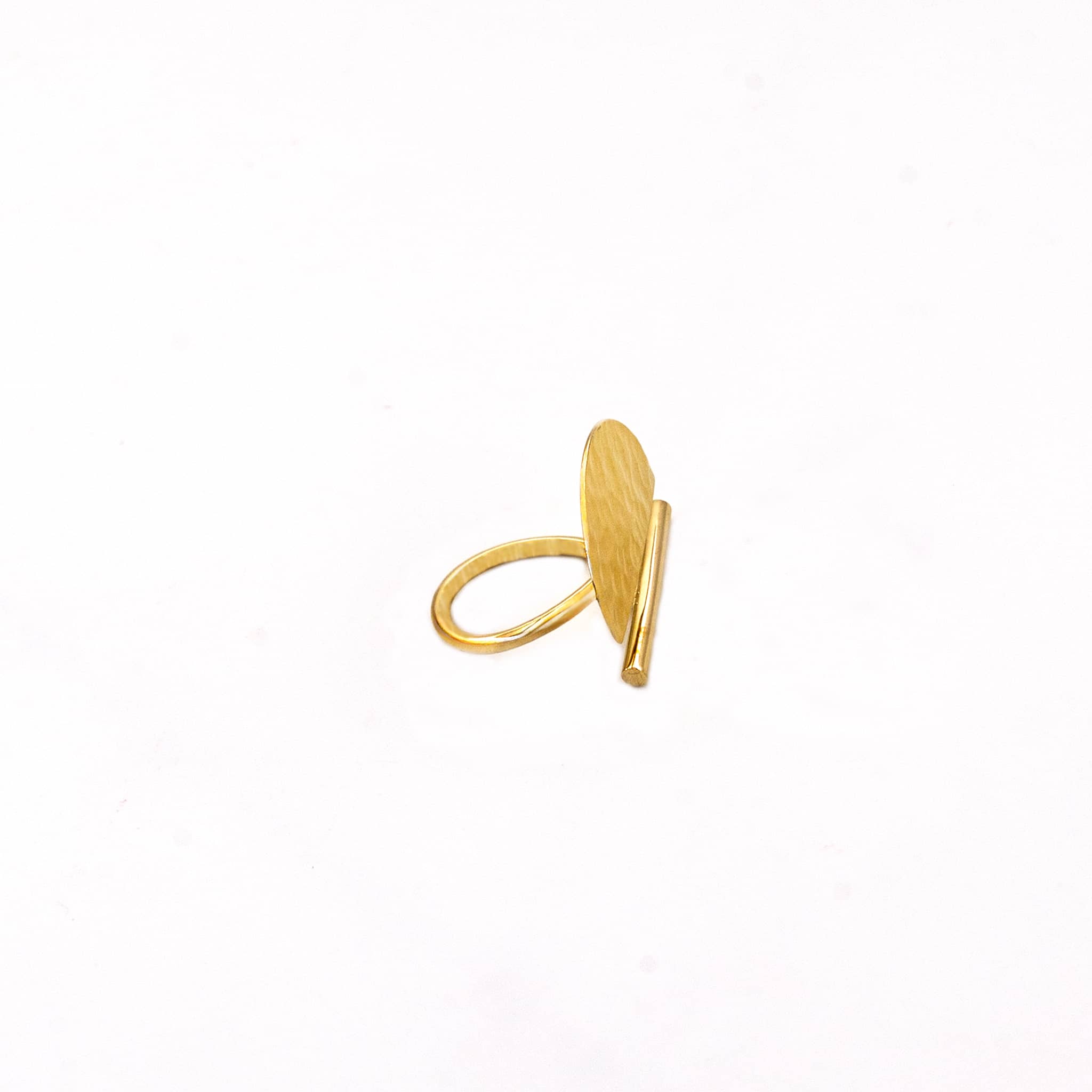 Afia Hammered Statement Ring for Men and Women