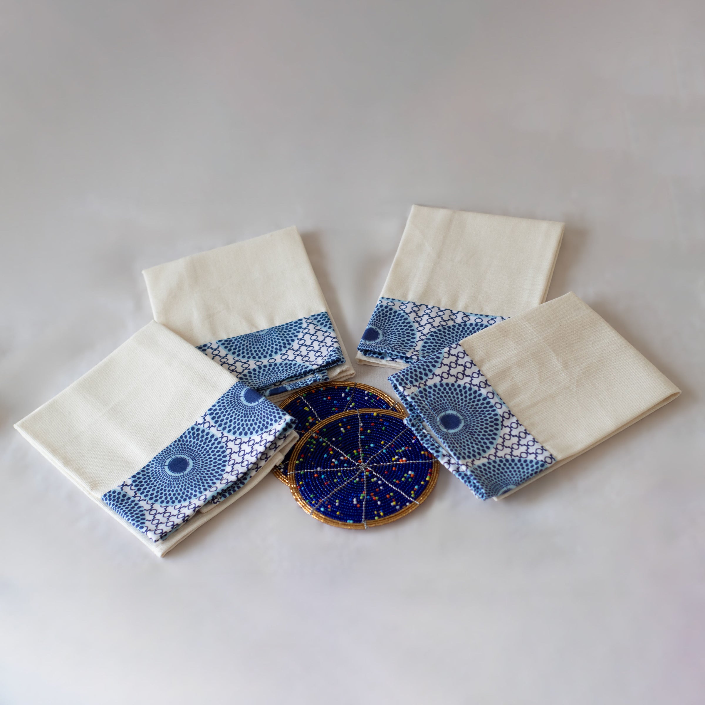 Kitenge Cotton Cloth Napkins - African Print Table Napkin - Ecodunia