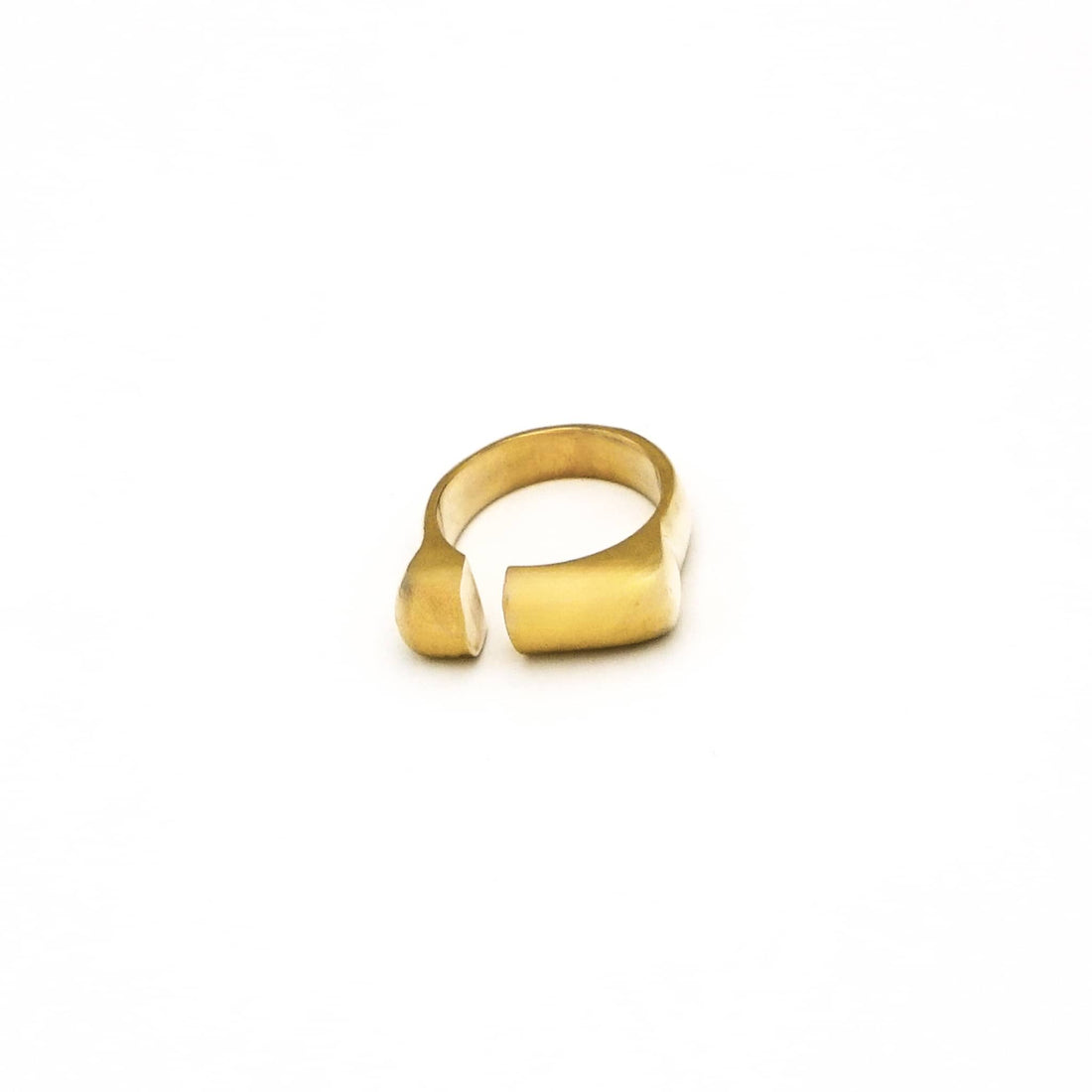 Anga Adjustable Initial Signet Ring