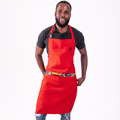 Jikoni Full Apron - Red