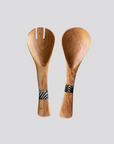 Zebra Print Wooden Salad Spoons - Small