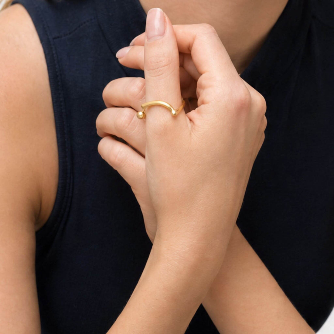 Artistic Open Brass Wire Ring | Zuri - EcoDunia