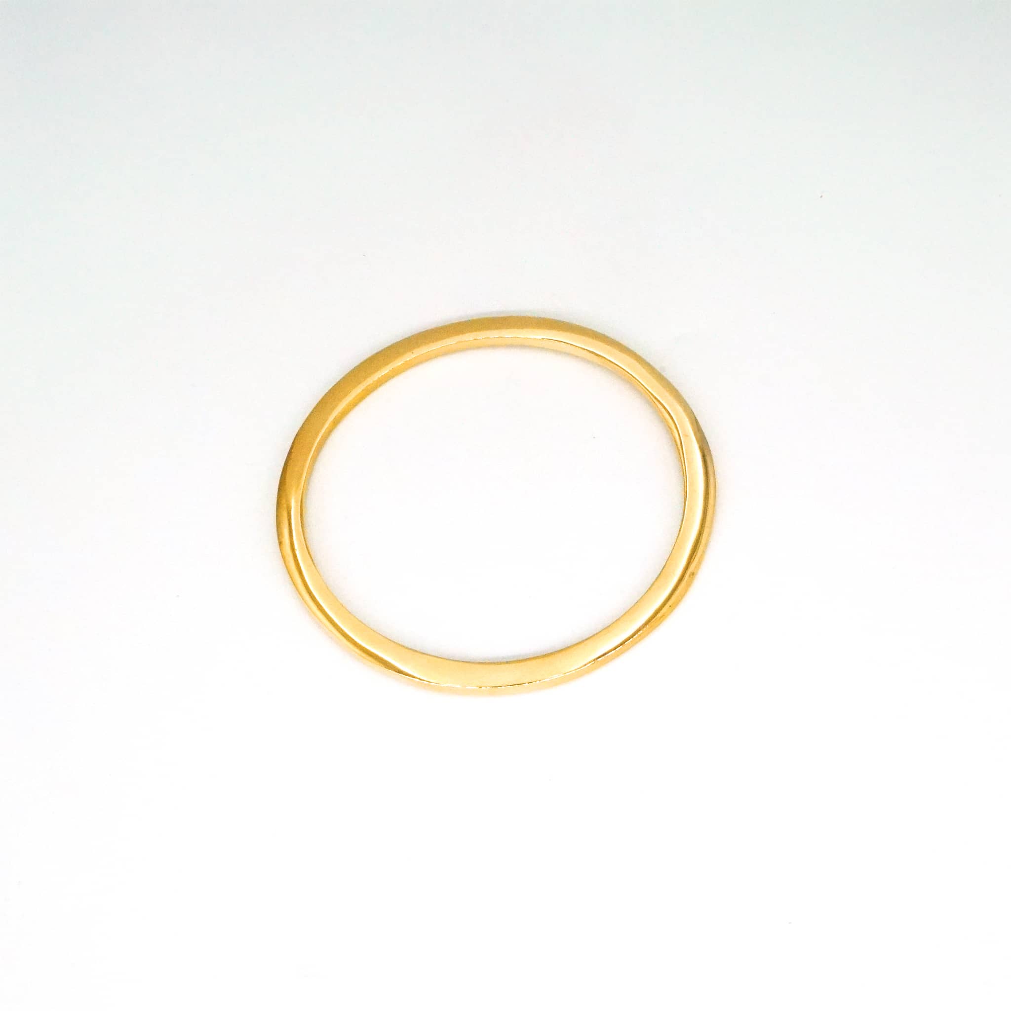 Large Gauge Stackable Brass Bangle | Asha