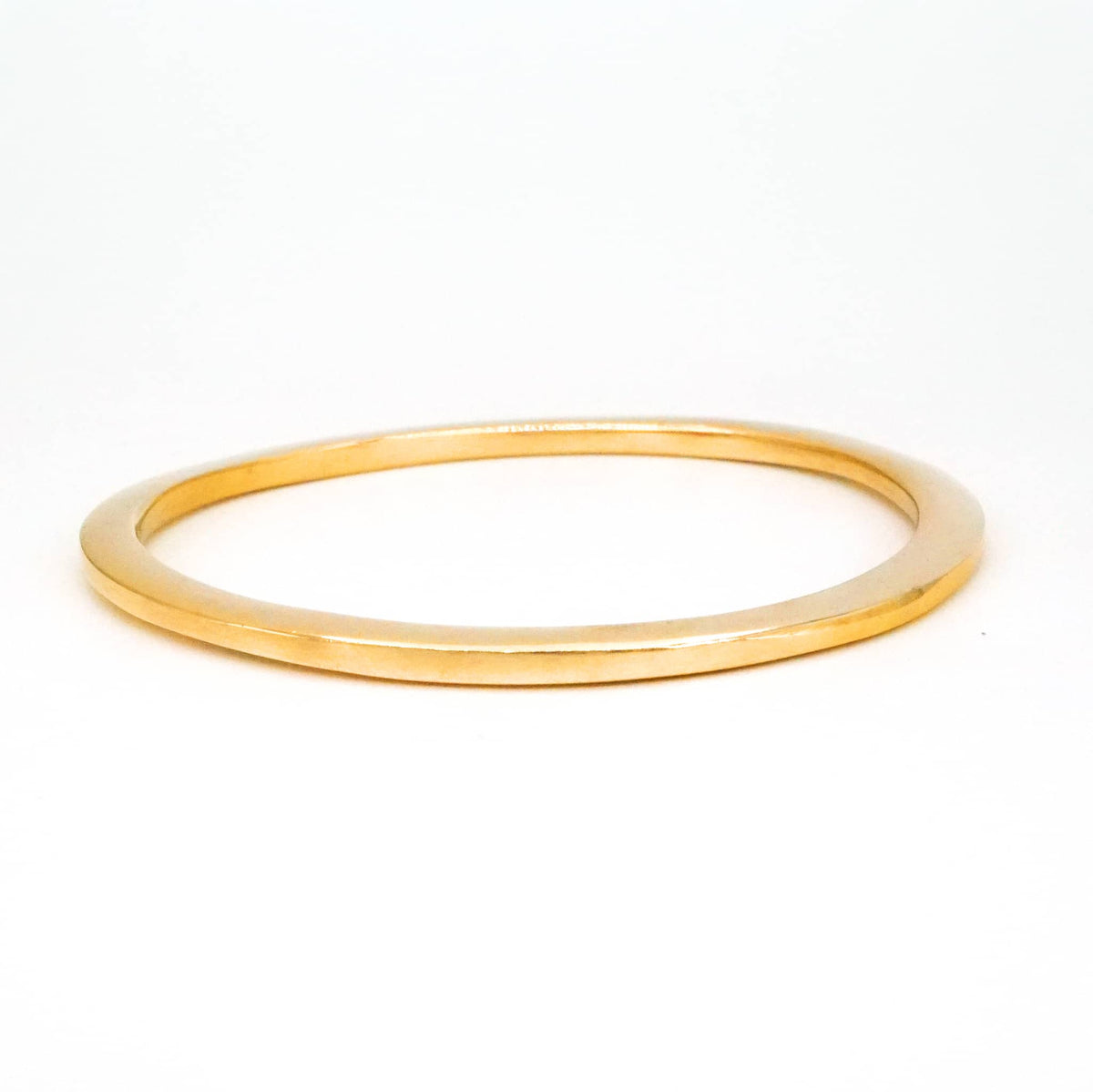 Large Gauge Stackable Brass Bangle | Asha