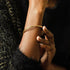 Thin Circular Textured Brass Bangle for Women - Raha