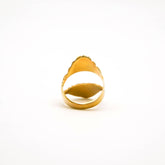 Ribbed Shield Statement Ring | Bata Ecodunia