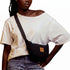 Canvas Forest Green Round Mini Shoulder Bag 