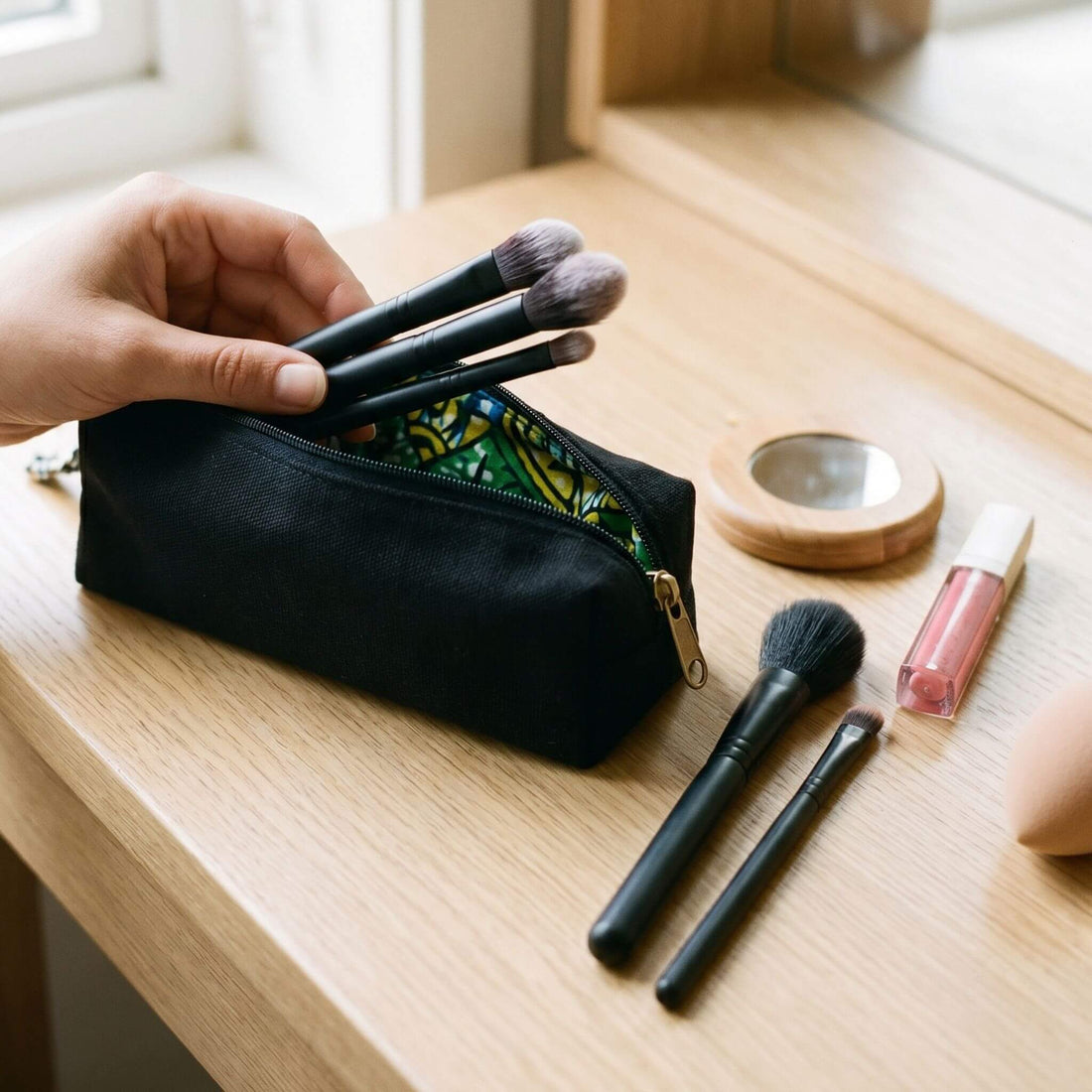 Pencil Pouch Zipper Bag – Fair Trade Cotton Canvas Pencil Case  - EcoDunia 
