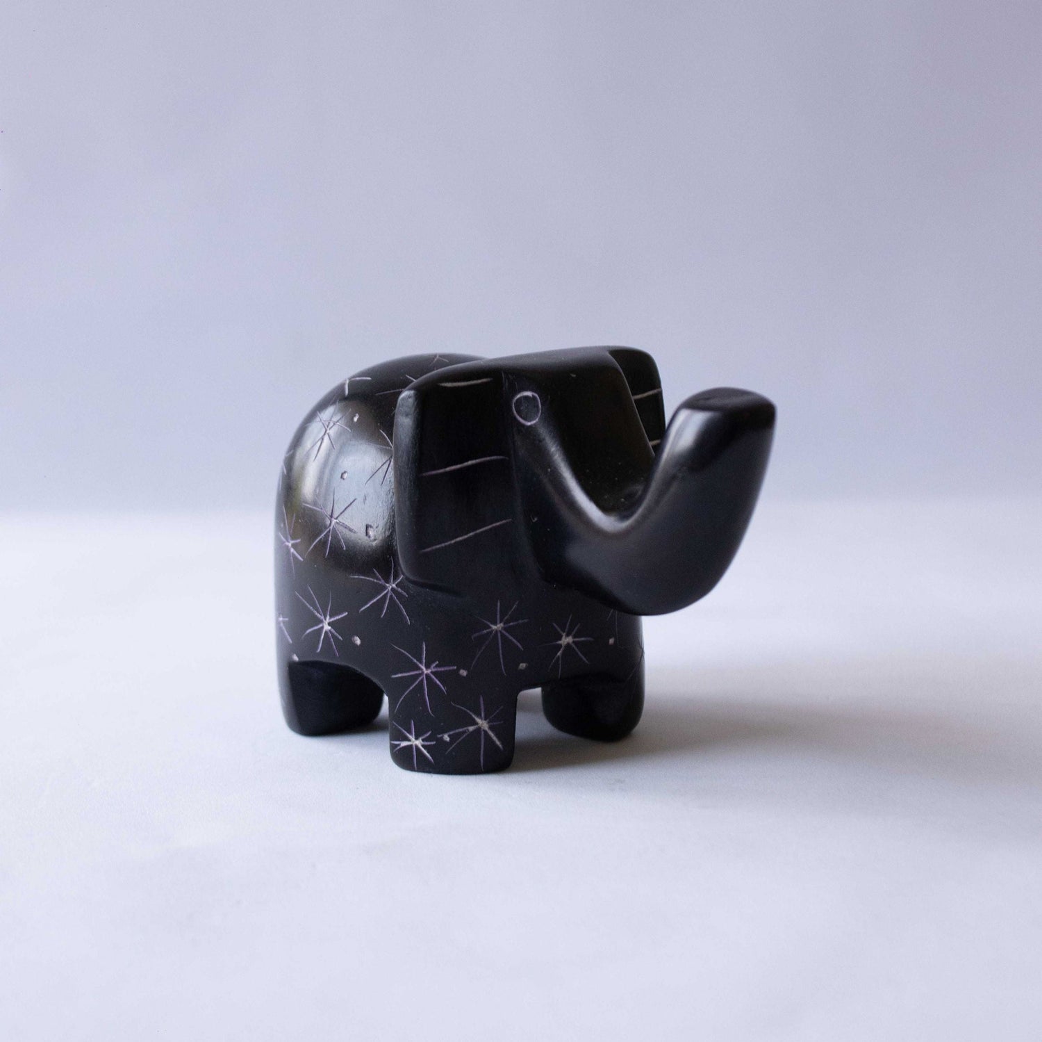 Hand Carved Elephant Soapstone Sculpture