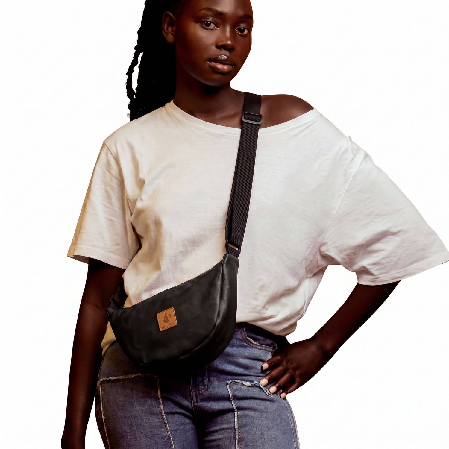 Round Mini Vegan Leather Crossbody Shoulder Bag 