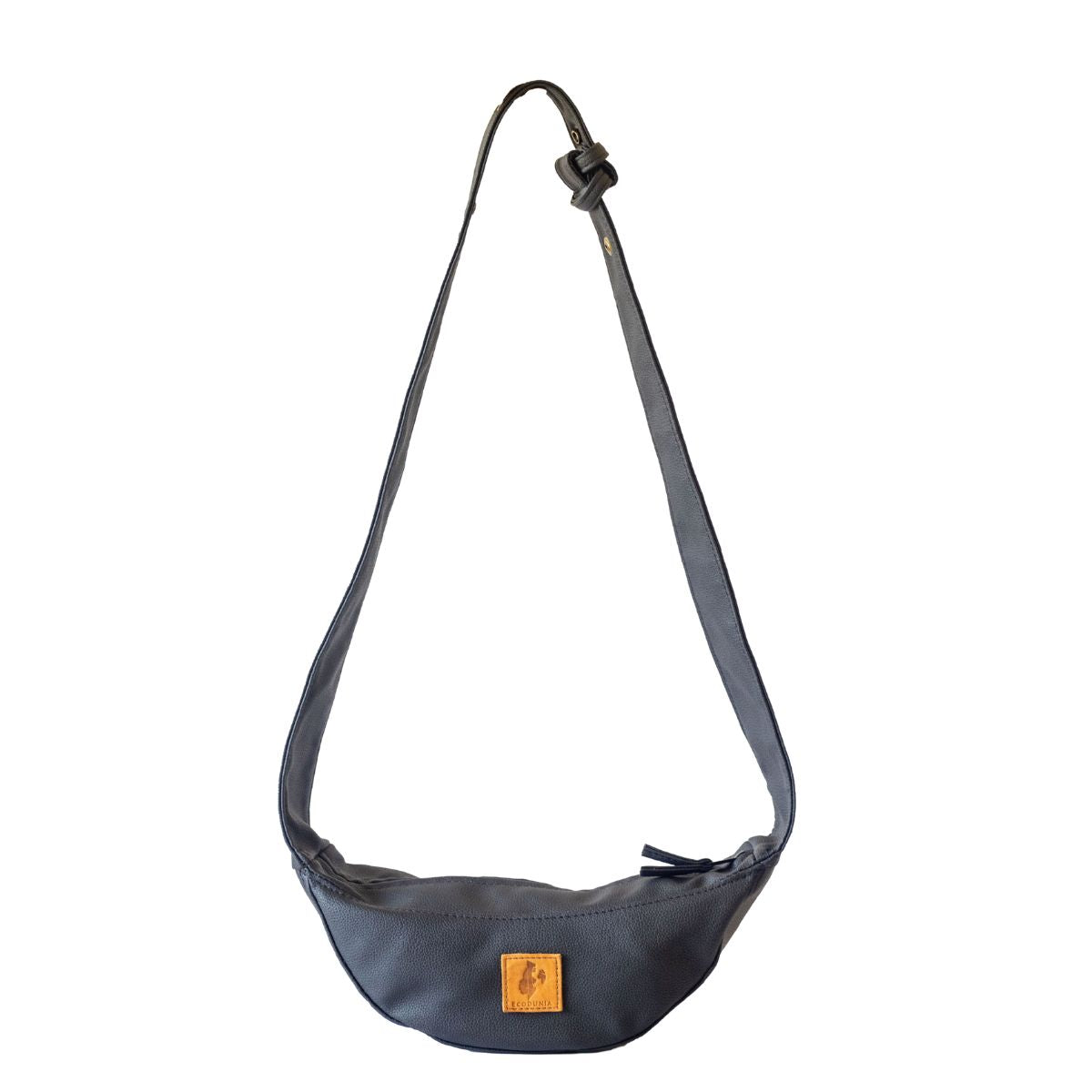 Half Moon Vegan Leather Crossbody Bag 