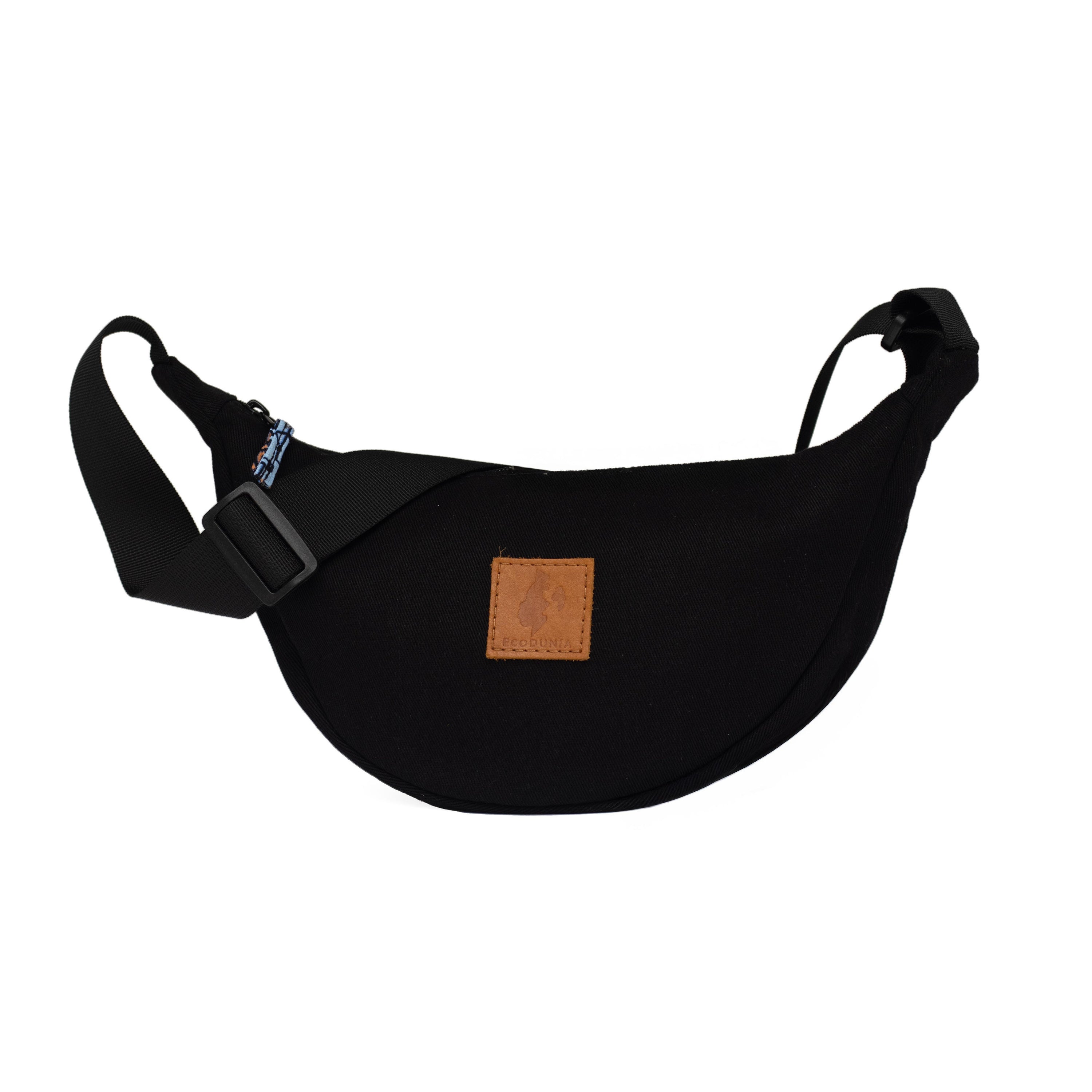 Canvas Forest Green Round Mini Shoulder Bag 
