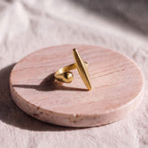 Blade and Ball Open Brass Ring | Jabari Ecodunia