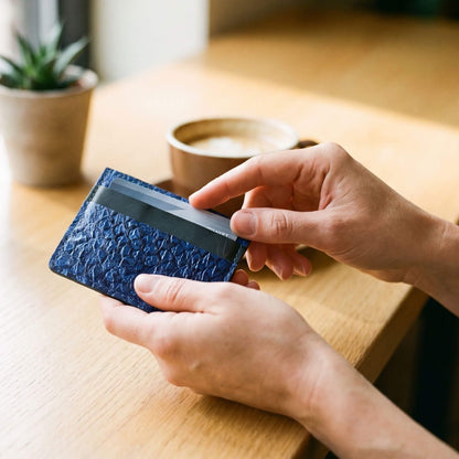 Fish Card Holder Wallet, Unisex Leather Card Case - EcoDunia 