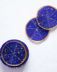 Beaded Coasters with Case - Set of Six