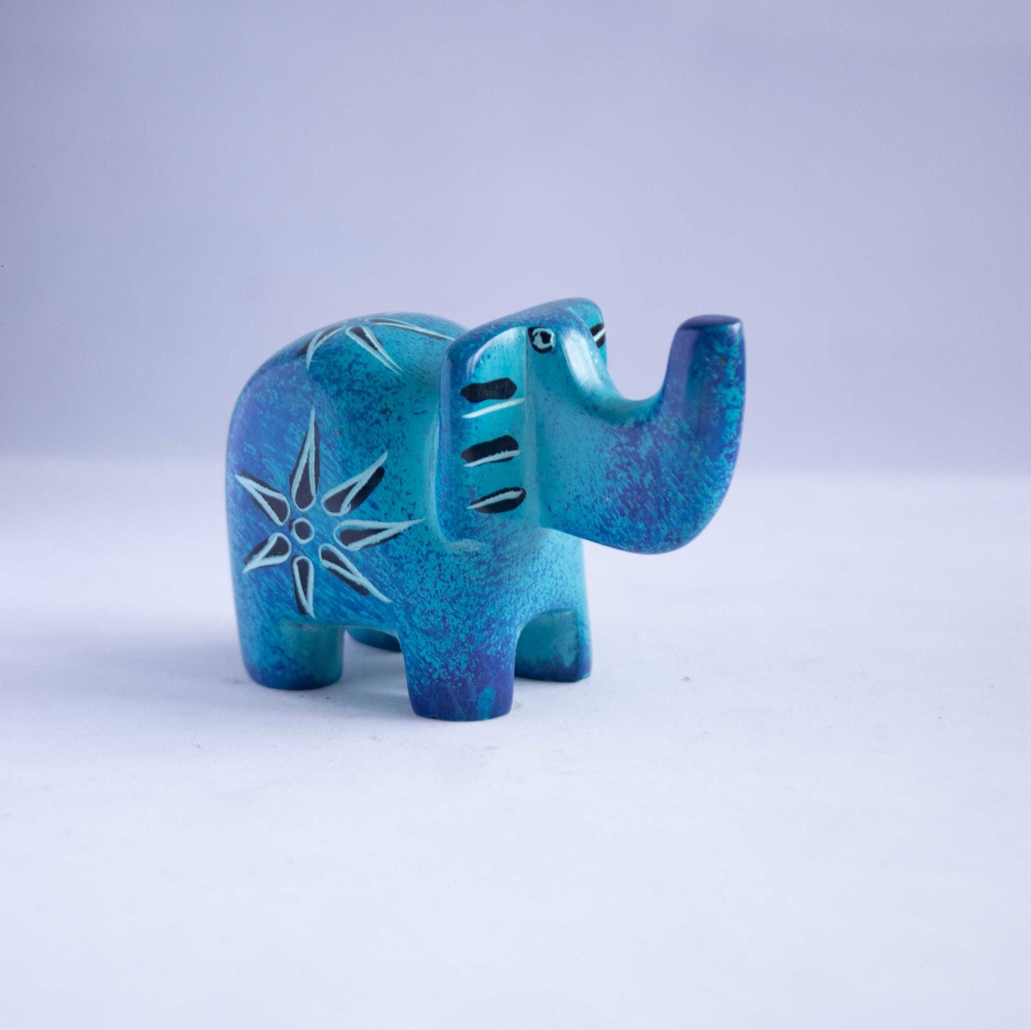 Hand Carved Elephant Soapstone Sculpture