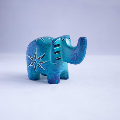 Hand Carved Elephant Soapstone Sculpture