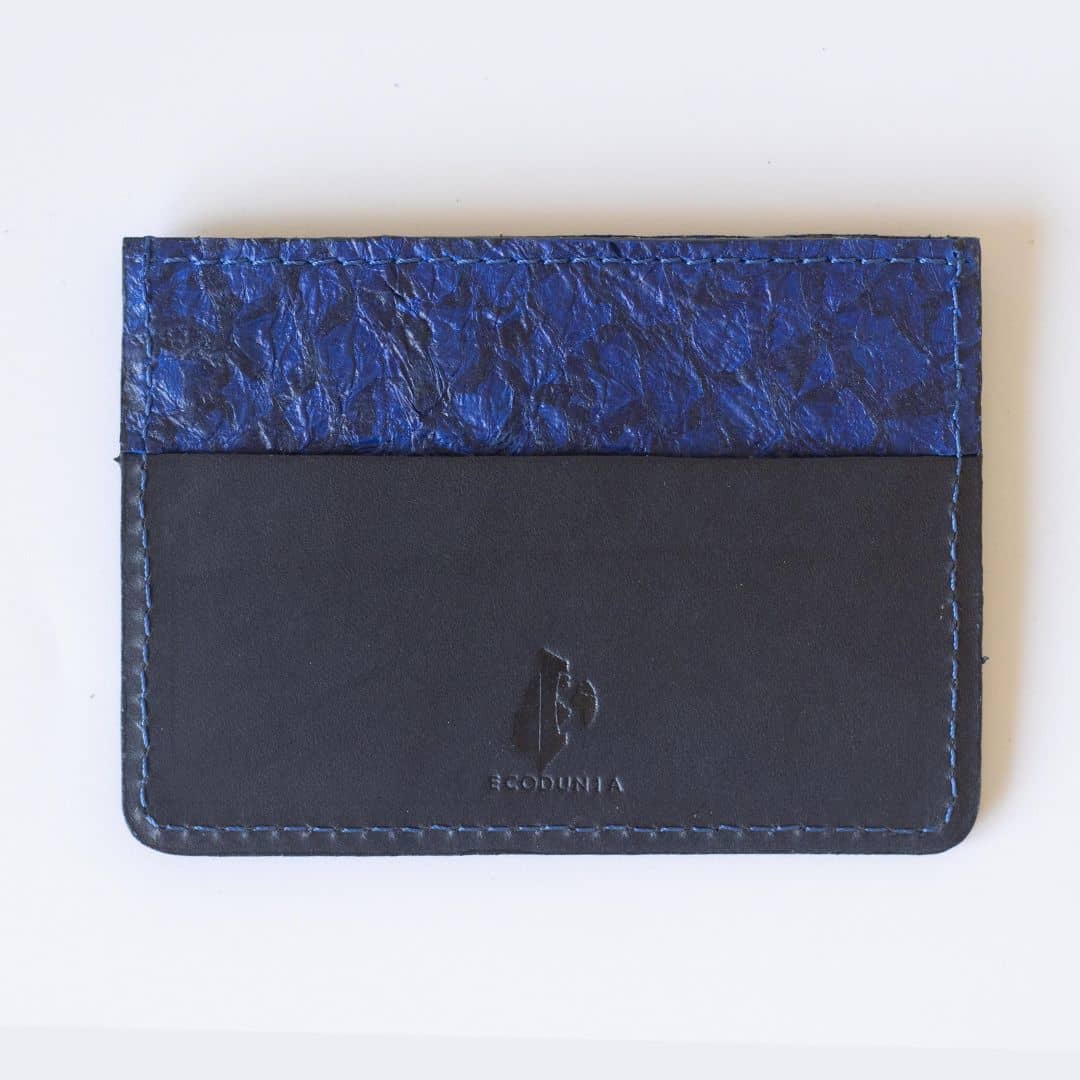 Fish Card Holder Wallet, Unisex Leather Card Case - EcoDunia #color_blue