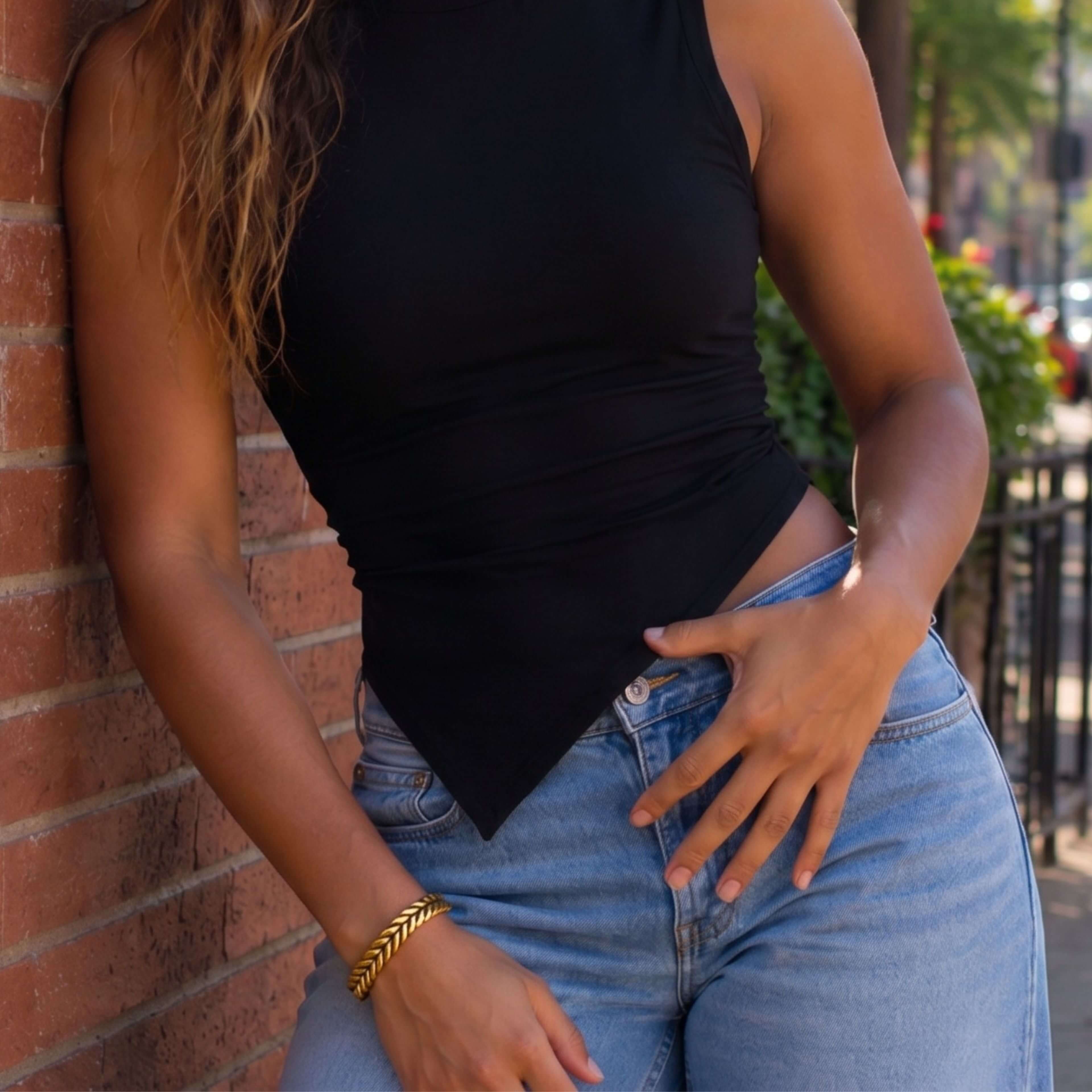 Braided Woven Brass Cuff Bracelet | Misa - EcoDunia