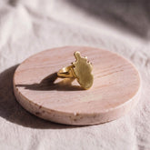 Brass African Shield Statement Ring | Bahati Ecodunia