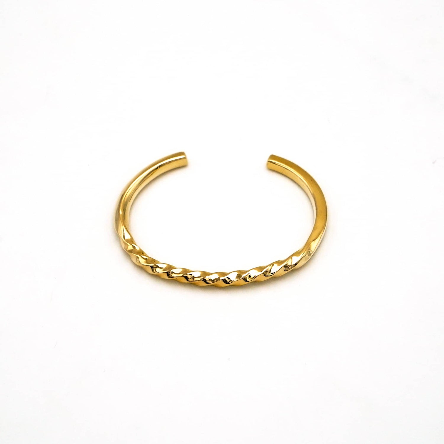 Brass Circular Twist Cuff Bracelet for Women - Uzi