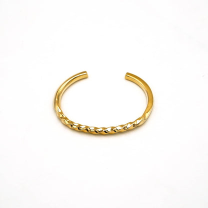 Brass Circular Twist Cuff Bracelet for Women - Uzi