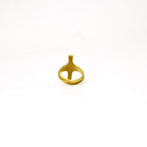 Unique Brass Cross Ring - Handcrafted Unisex Ring
