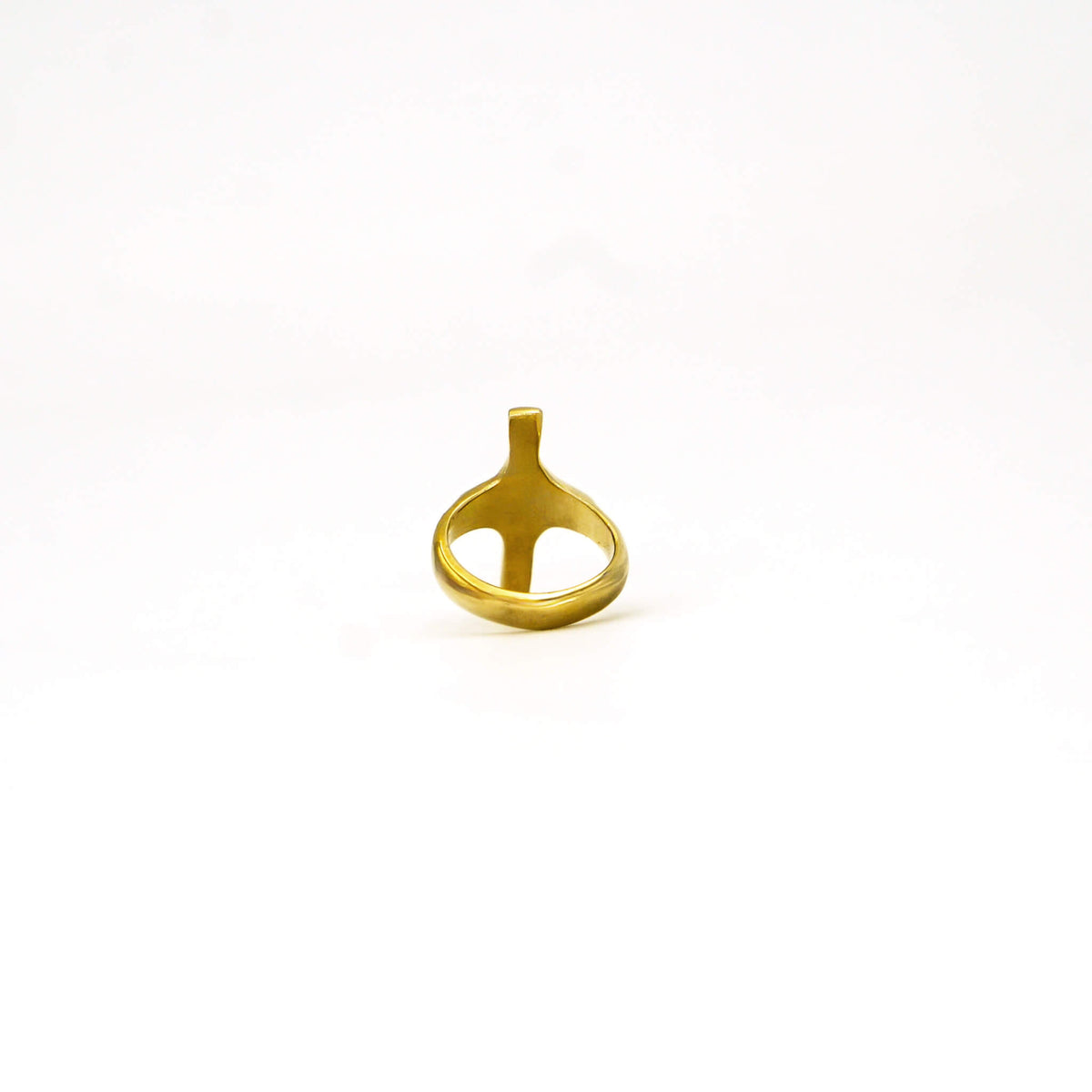 Cross Band Ring, Unisex Brass Jewelry - EcoDunia