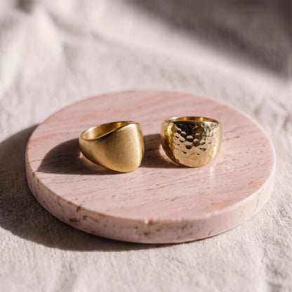 Rounded Dome Brasss Ring | Aziza