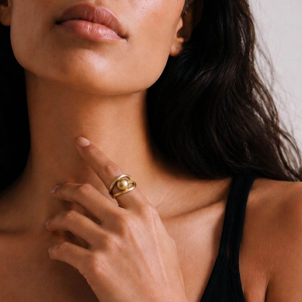 Brass Sculptural Wrap Ring | Sola Ecodunia