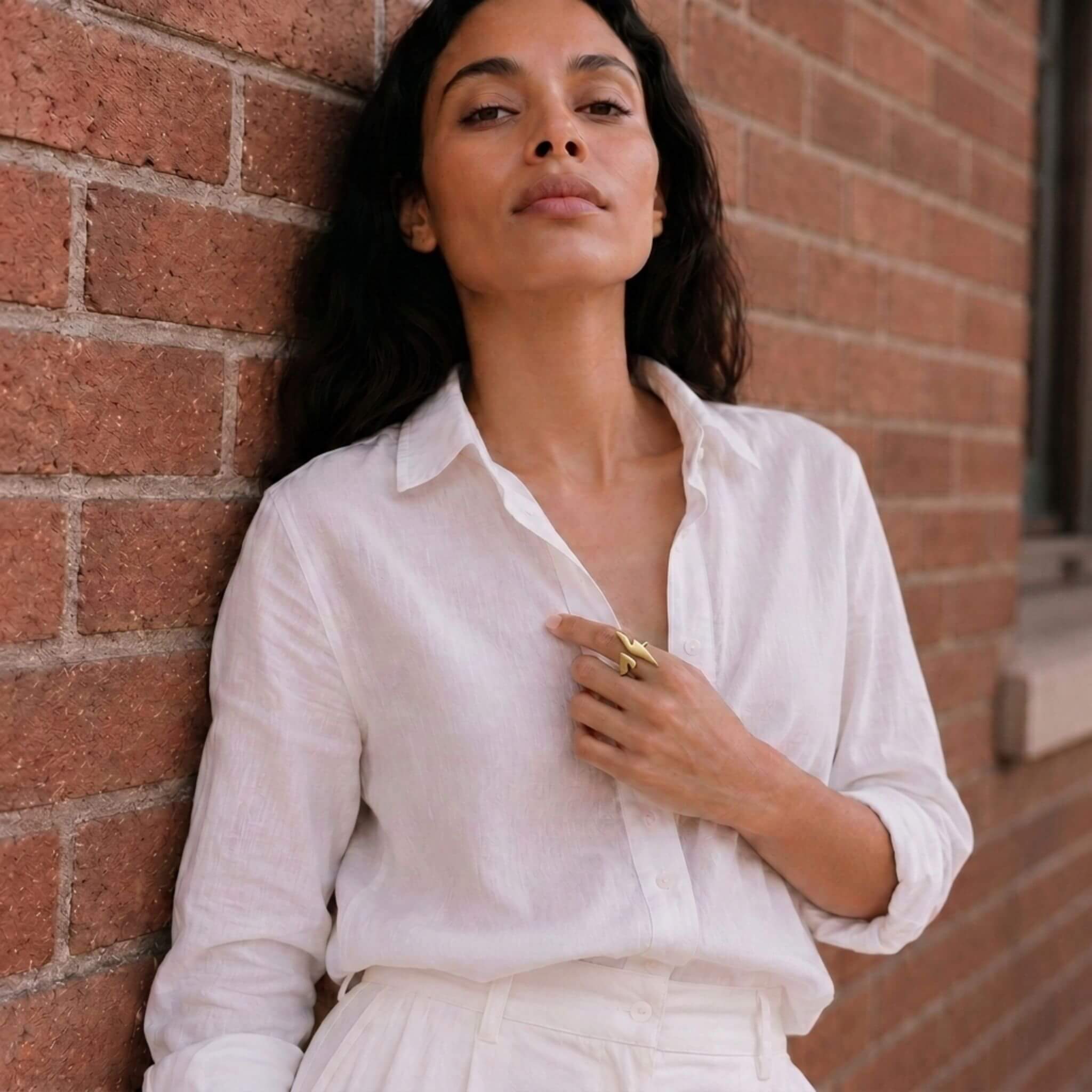 Flame Brass Statement Ring | Zaria - EcoDunia