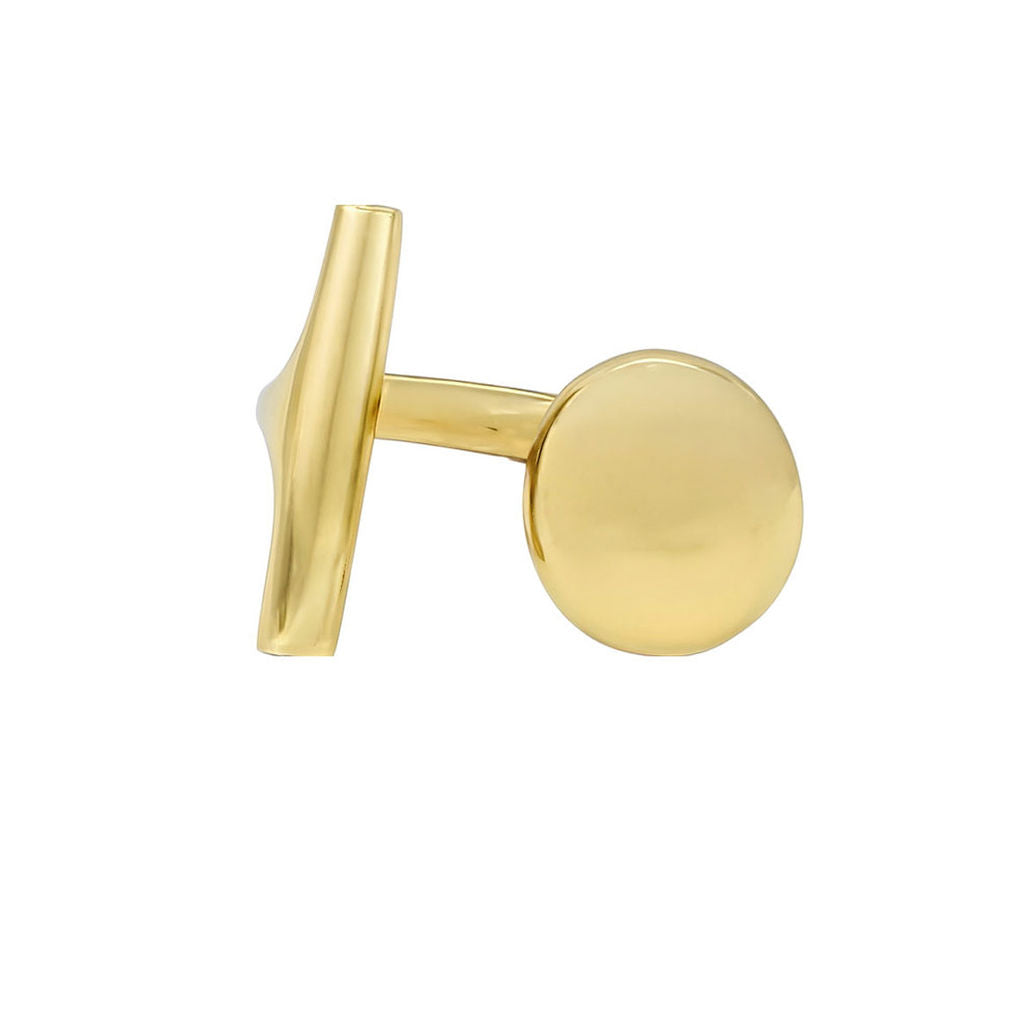 Brass Geometric Circle Bar Ring | Aje Ecodunia