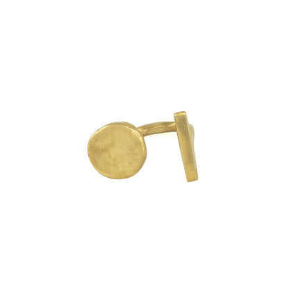 Brass Geometric Circle Bar Ring | Aje Ecodunia