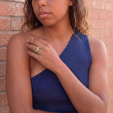 Brass Wave Dome Ring | Hali Ecodunia