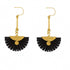 Brass & Black Horn Drop Earrings for Women | Koa 