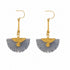 Brass & Gray Horn Drop Earrings for Women | Koa 