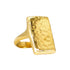 Hammered Everyday Square Ring in Brass | Goma - EcoDunia