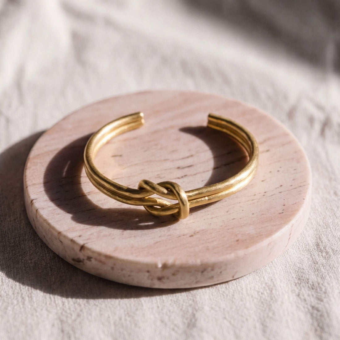 Lovers Knot Brass Cuff Bracelet | Mapenzi - Ecodunia