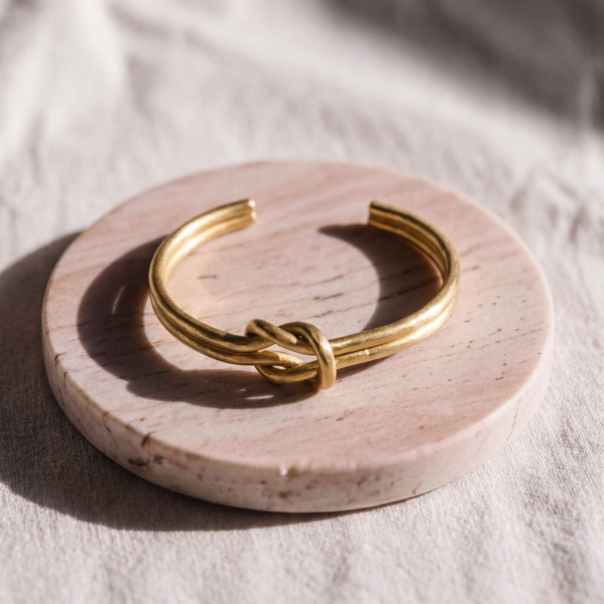 Lovers Knot Brass Cuff Bracelet | Mapenzi - Ecodunia