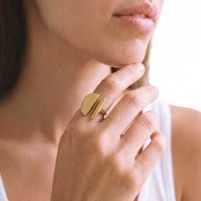 Open Bar and Half Circle Ring | Wingu